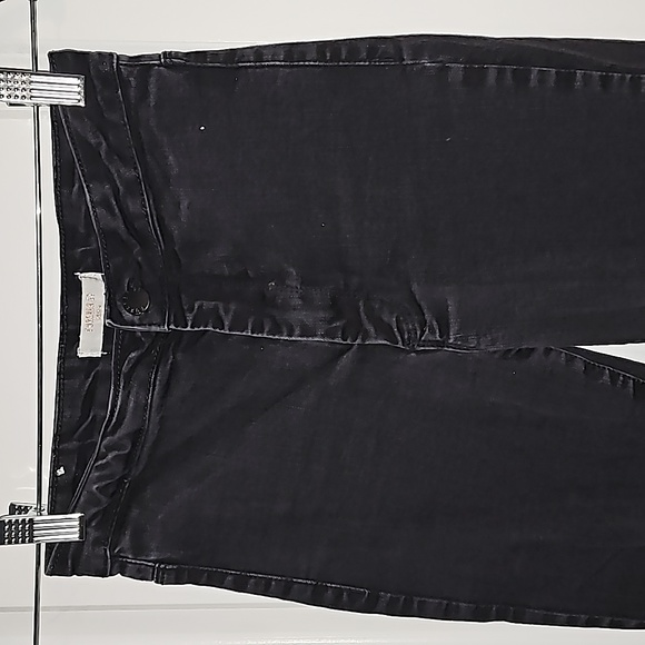 Forever 21 Womens Jeans Slim Skinny Black Distressed Stretch Denim High Rise 26 - Picture 2 of 7